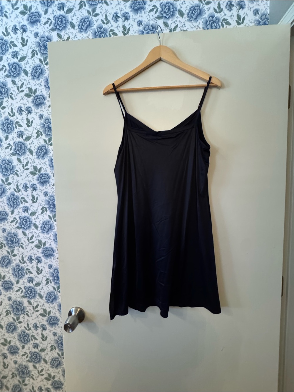vassarette Black Slip Cami Top with Adjustable Straps